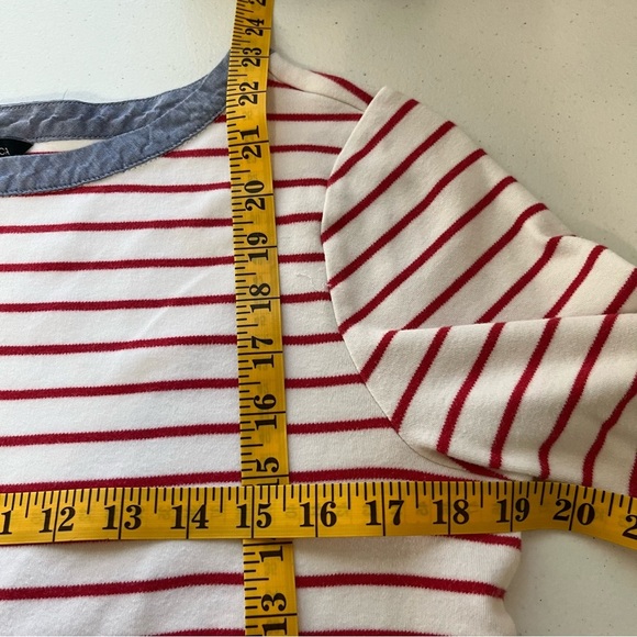 Nautica Stripped Red and White 3/4 Sleeve T-Shirt - Picture 5 of 5